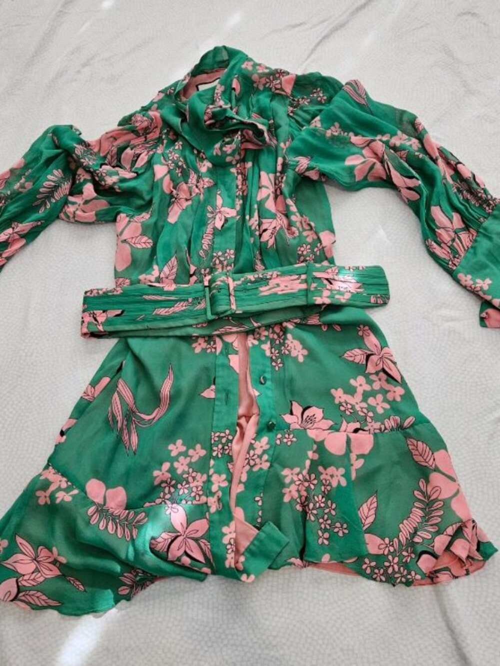 Dress, Alexis, XS, Green/Pink